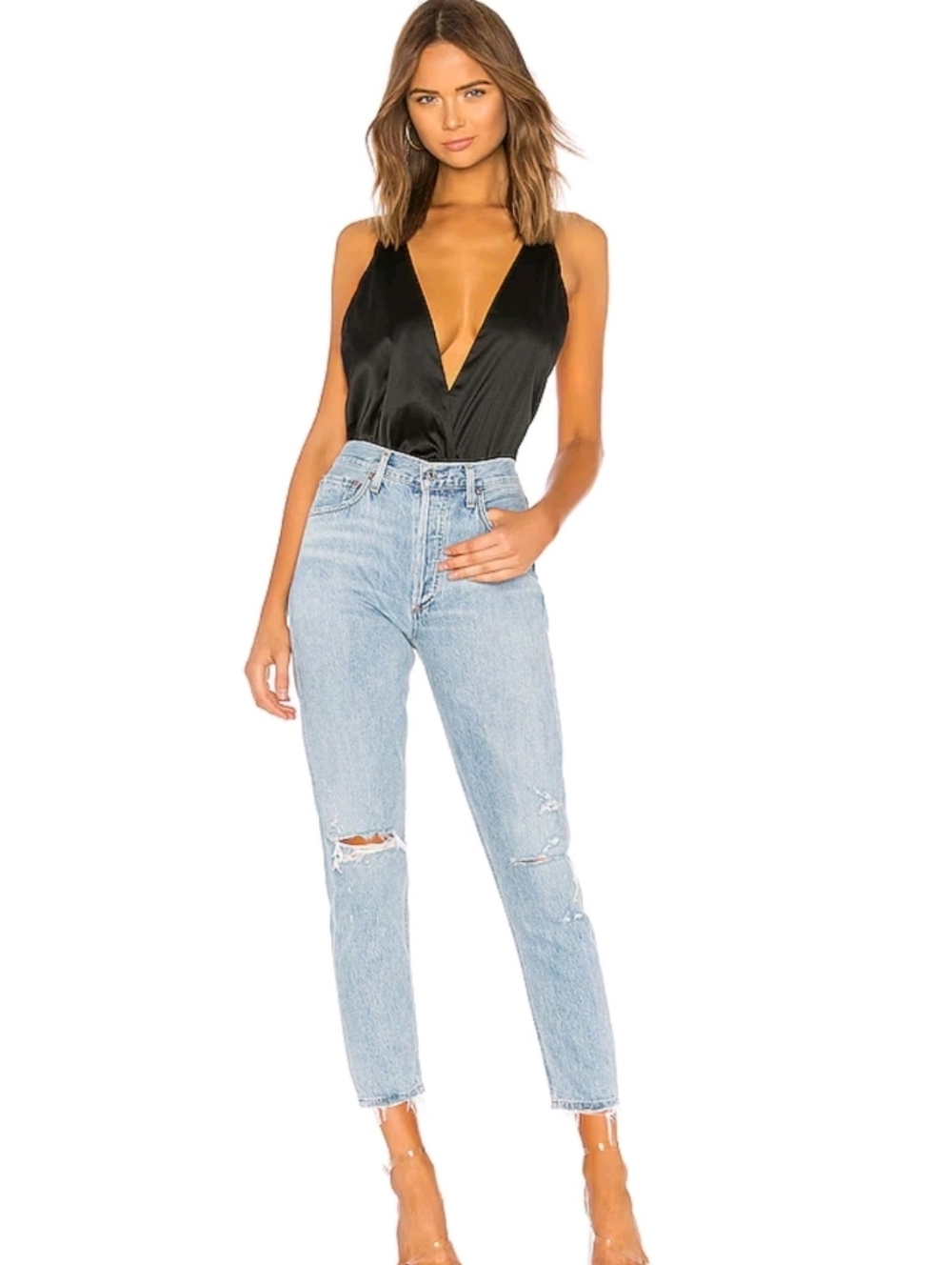 Agolde Jamie Lightwash Blue Highrise Classic Jeans . Size 26